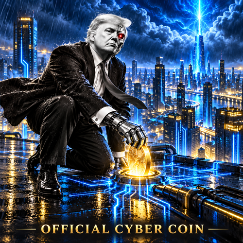 Official Cyber Coin powering the neon city rooftop